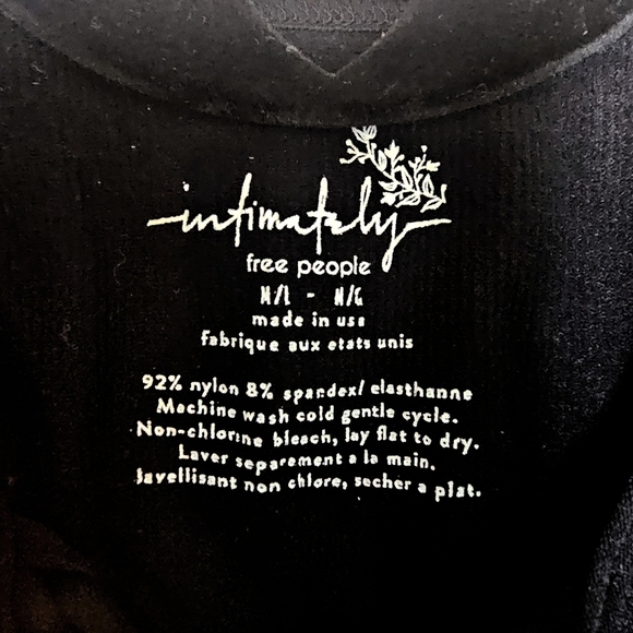 Free People Stretch Ribbed Lace-Up Fitted Tee•Size M/L•NWOT - Picture 10 of 10